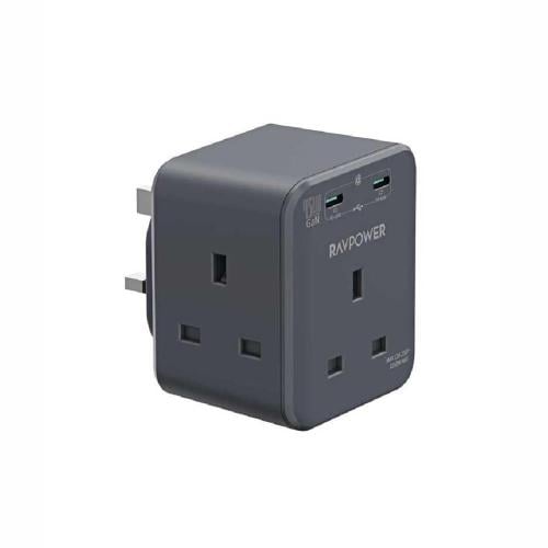 RAVPOWER راف باور - شاحن جداري بقوة 45 واط بثلاث م...