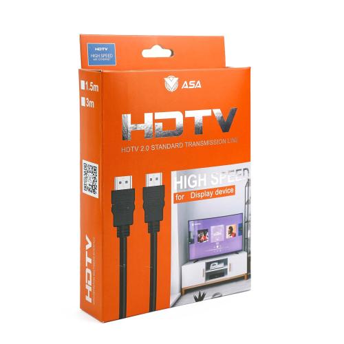 HDMI كابل تلفزيون HD عالي الدقة ASA1.5 HDMI 2.0 كي...