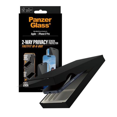 PanzerGlass حماية شاشة بانزر جلاس إطار اسود مع أدا...