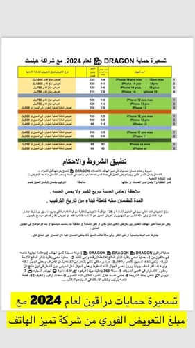 DRAGON دراقون موديل ايفون 12 = حماية دراجون صناعة...