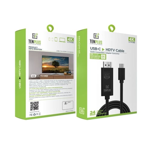 TENPLUS كيبل HDMI إلى USB-C للتلفزيون والشاشات ذات...