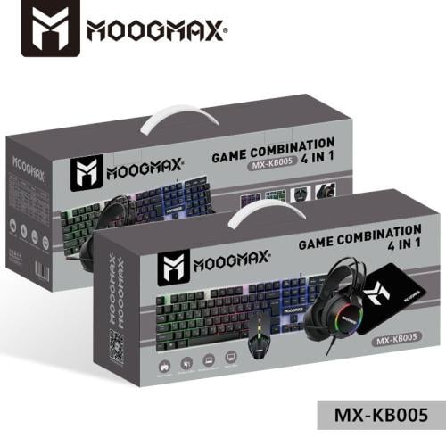 MOOGMAX بكج الكمبيوتر ماوس+كيبورد+ماوس باد+سماعة ق...