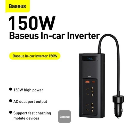 Baseus توصيلة سيارة بيسوس بقوة 150 واط و220 فولت ب...