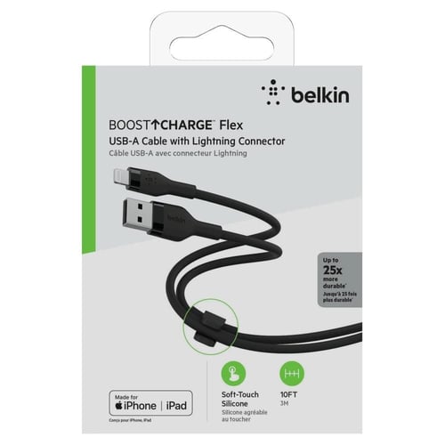 belkin سلك شحن بيلكن يو اس بي إي الى لايتنينق ربل...