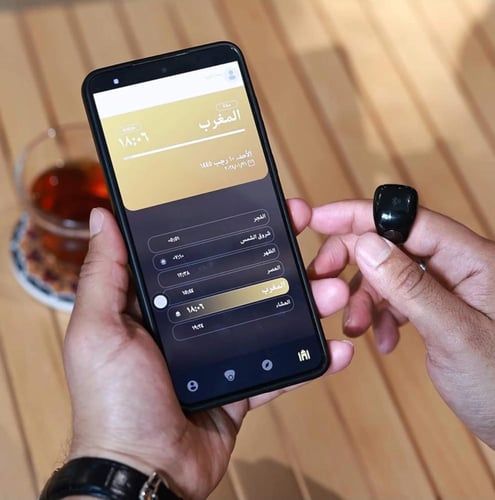 WESLAMIC – خاتم التسبيح الذكي بتذكير للصلاة ، شاشة...