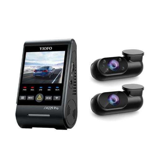 VIOFO فيوفو A229 Pro 3CH كاميرا داش ذكية 4K+2K+1080P امامية وخلفية وداخلية مع نظام تحديد المواقع العالمي و واي فاي = 6972147073305