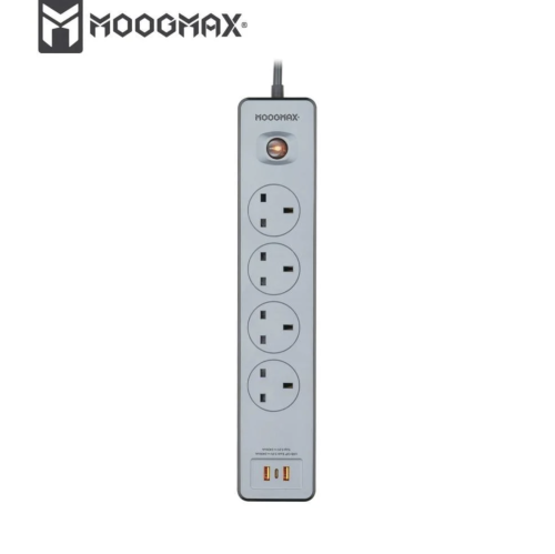 MOOGMAX موج ماكس - توصيلة كهرباء3 متر - 4 منافذ يك...