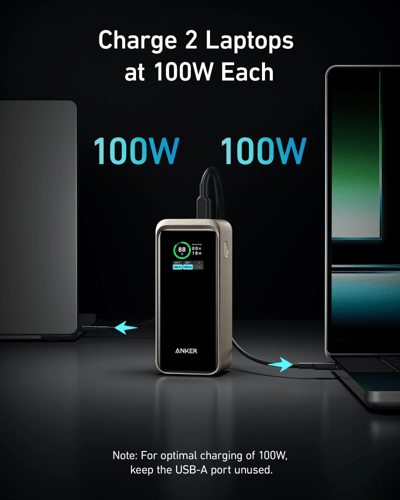 ANKER بطارية متنقلة انكر 735 بسعة 20000 ملي امبير...