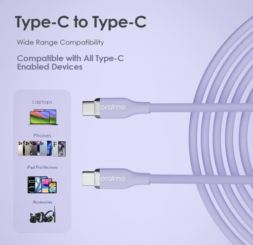 Oraimo ابل شحن سريع من أورايمو ٦٠ واط من النوع C إ...