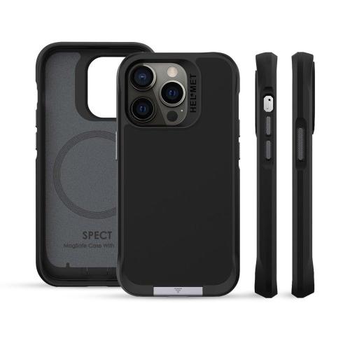 HELMET كفر سبيكت الفخم مع حامل مدمج ايفون 14 بلس م...