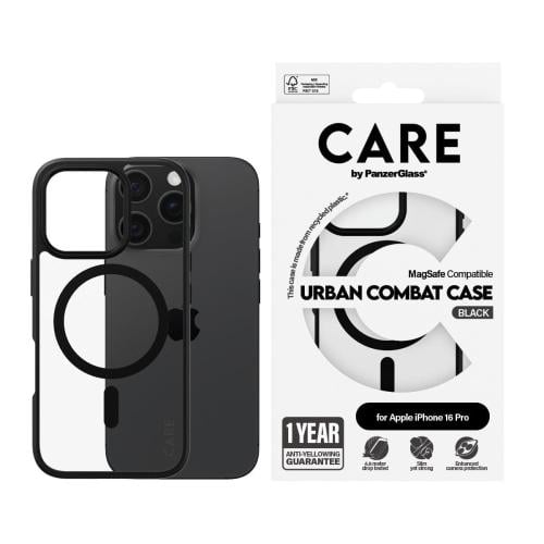 PanzerGlass بانزر جلاس-كفر حماية ايفون 16 برو CARE...