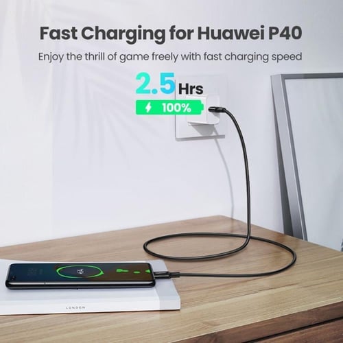 U GREENسلك شاحن يوجرين من USB-C إلى USB-C بطول 2 م...