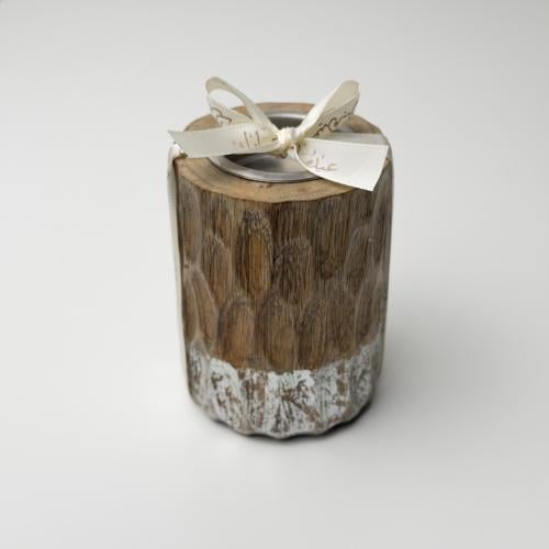 مبخرة خشب بلمسات فضية