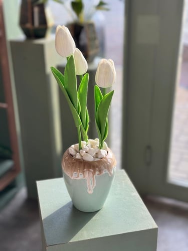 فازة جلنار ورد صناعي (10)