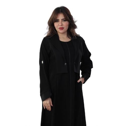Elegant abaya made of Japanese jacquard silk.