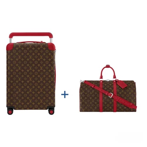 Louis Vuitton travel bag on display