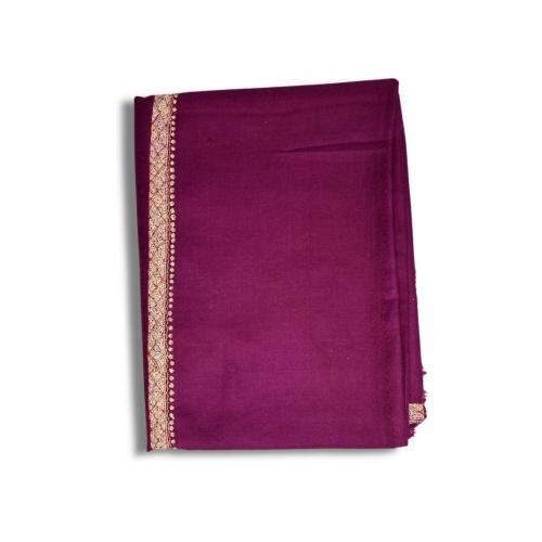 Bashmina pure hand embroidery on the edges - large