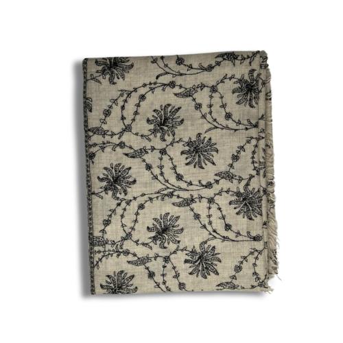 Bashmina pure hand embroidery full - Large size