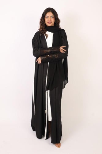 عباية لينن | اسود