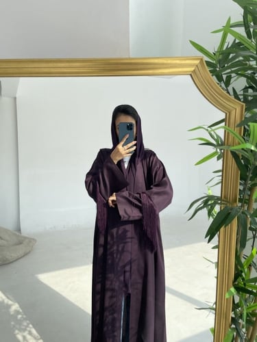 عباية قطن مع هدب | موف