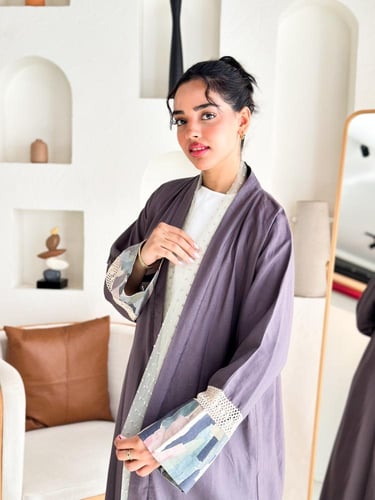 عباية لينن | بنفسجي