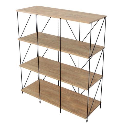 وحدة رفوف خشب ماليزي 4 ادوار متعددة الإستخدام خشبي...