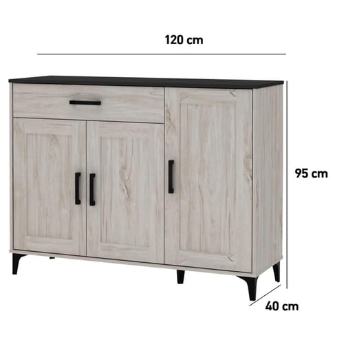 طقم اثاث مودرن - طاولة تلفزيون 180 سم ودولاب بوفية...