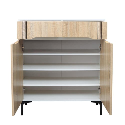 خزانة الأحذية بابين خشب ماليزي 4 أدوار و2 درج تخزي...