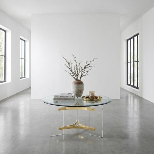 طاولة اكريلك مفرد دائري 90 سم