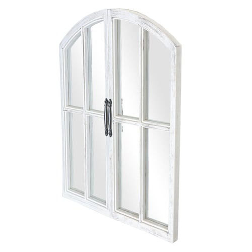 مرايا جداريه فخمه شكل شباك قطعتين