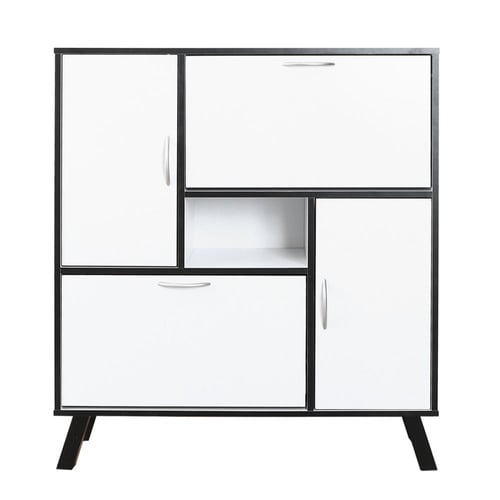 منظم أحذية خشب ماليزي ابيض واسود