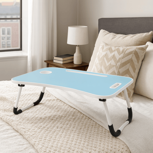طاولة للدراسة محمولة وقابلة للطي - لون ازرق