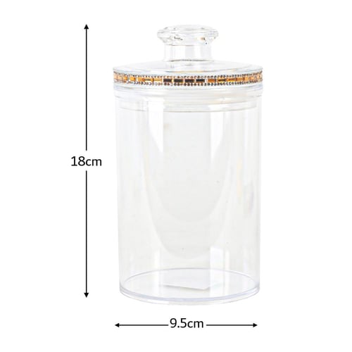 برطمان شفاف اكريليك لحفظ الطعام مع غطاء