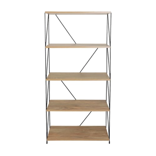 وحدة رفوف خشب ماليزي 5 ادوار متعددة الإستخدام خشبي