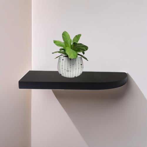 أرفف خشب للزاوية لون أسود مقاس 60*23 سم A_08_1