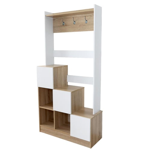 وحدة تخزين رفوف وأدراج مع ستاند تعليق خشب ماليزي خ...