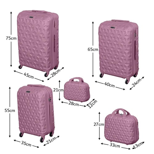 شنط السفر 5 قطع ماركة نيو ترافيل بعجلات دوارة - عد...