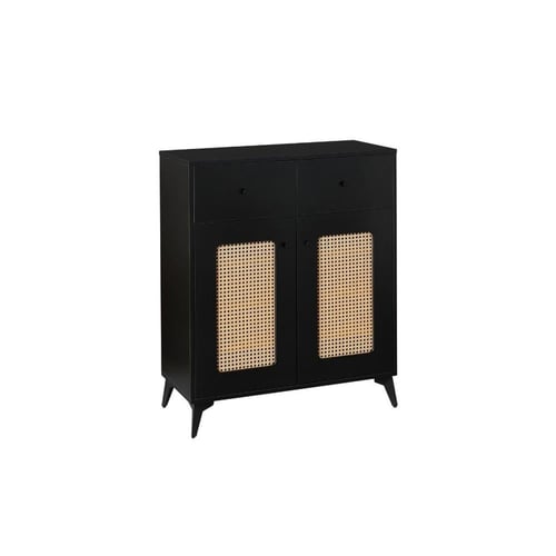 دولاب تخزين خشب متعدد الإستعمال 80 سم - اسود