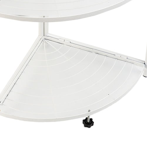 رفوف تنظيم معدنية زاوية 3 أدوار لون ابيض