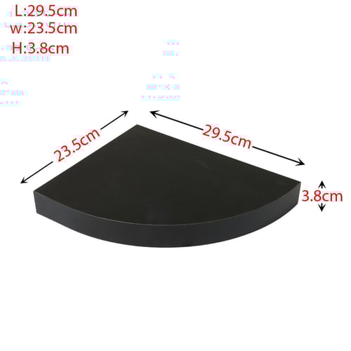 أرفف جدارية زاوية ربع دائرة خشب مقاس 29*23 سم - لو...