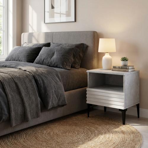 كومودينو درج ورف - رمادي