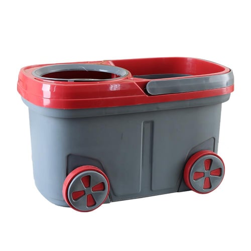 ممسحة ارضيات دوارة ستيل مع دلو