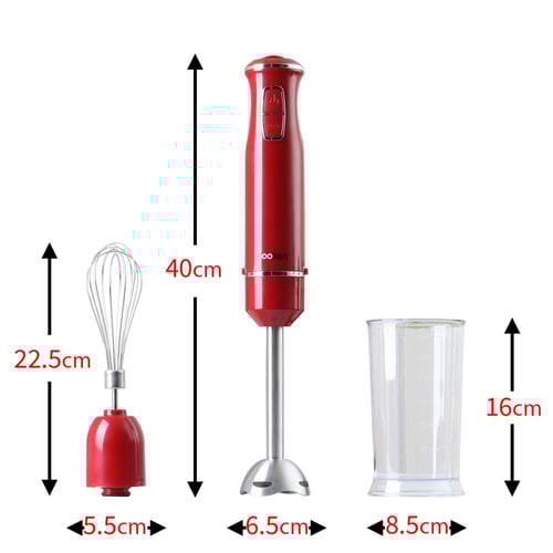 خلاط يدوي كهربائي كولين 3 في 1 احمر 500 واط