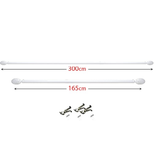 عمود ستارة ابيض بمقابض مزخرفة