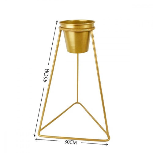 مركن أشجار ذهبي مثلث مقاس 46*15 سم-L-02-01
