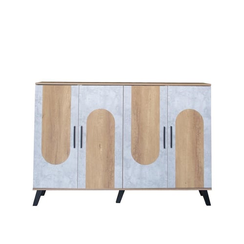 خزانة أحذية 4 أبواب خشب ماليزي 160 سم – خشبي مع رم...