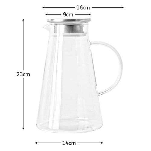 إبريق زجاجي حراري من البروسليكات - 1800 مل