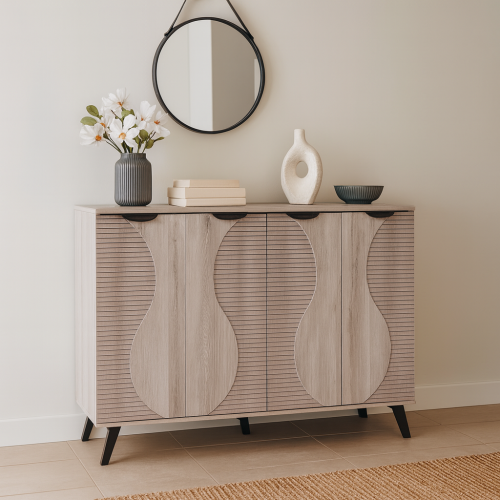 دولاب احذية خشبي 4 أبواب 2 اقسام 5 أدوار - صناعة م...