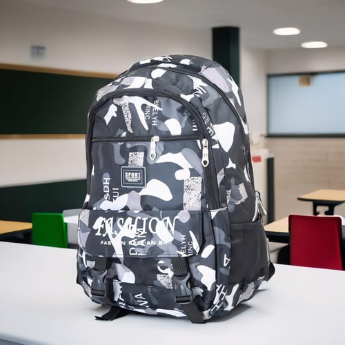 شنطة مدرسية للاولاد والبنات مع جيوب مقسمة وسحاب لل...