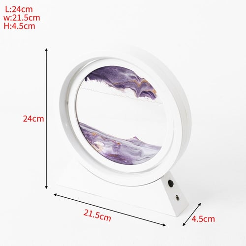 إضاءة ليد مع لوحة زجاج بتصميم الرمال المتحركة